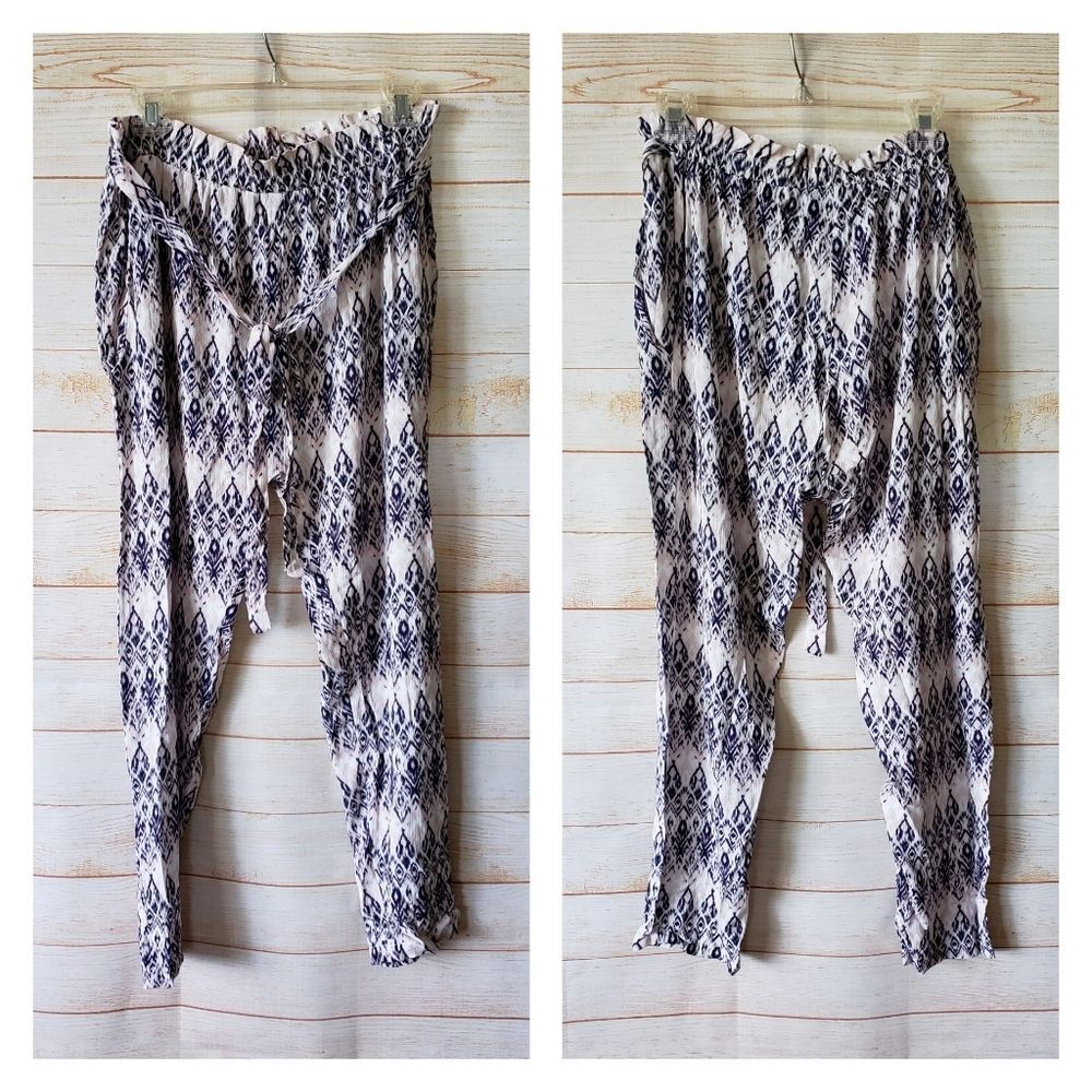 Eberjey Rumba Hudson Lounge Pull On Pants Front Tie Pockets Small/Medium